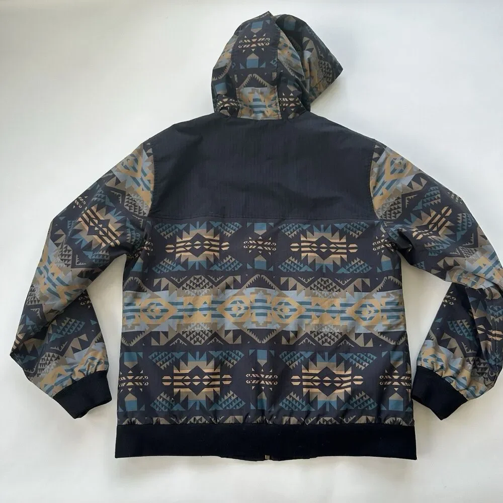 Pendleton Black & Blue Journey West Bow Pass Bomber Jacket Mens Large - Picture 7 of 10